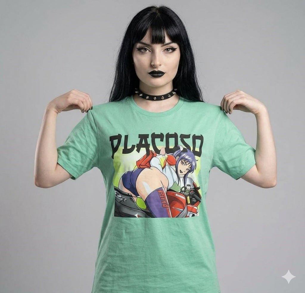 PLACOSO “Bounty Hunter” Retro Japan Graphic Tee — White