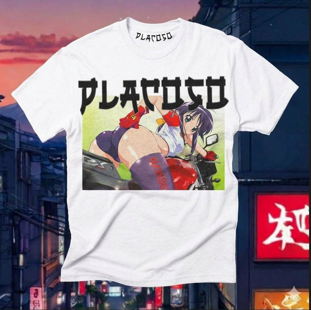 PLACOSO “Bounty Hunter” Retro Japan Graphic Tee — White