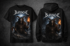 BURZACHE “Baphomet Warrior” Heavyweight Graphic Tee — Black