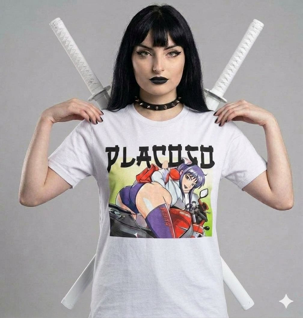 PLACOSO “Bounty Hunter” Retro Japan Graphic Tee — White