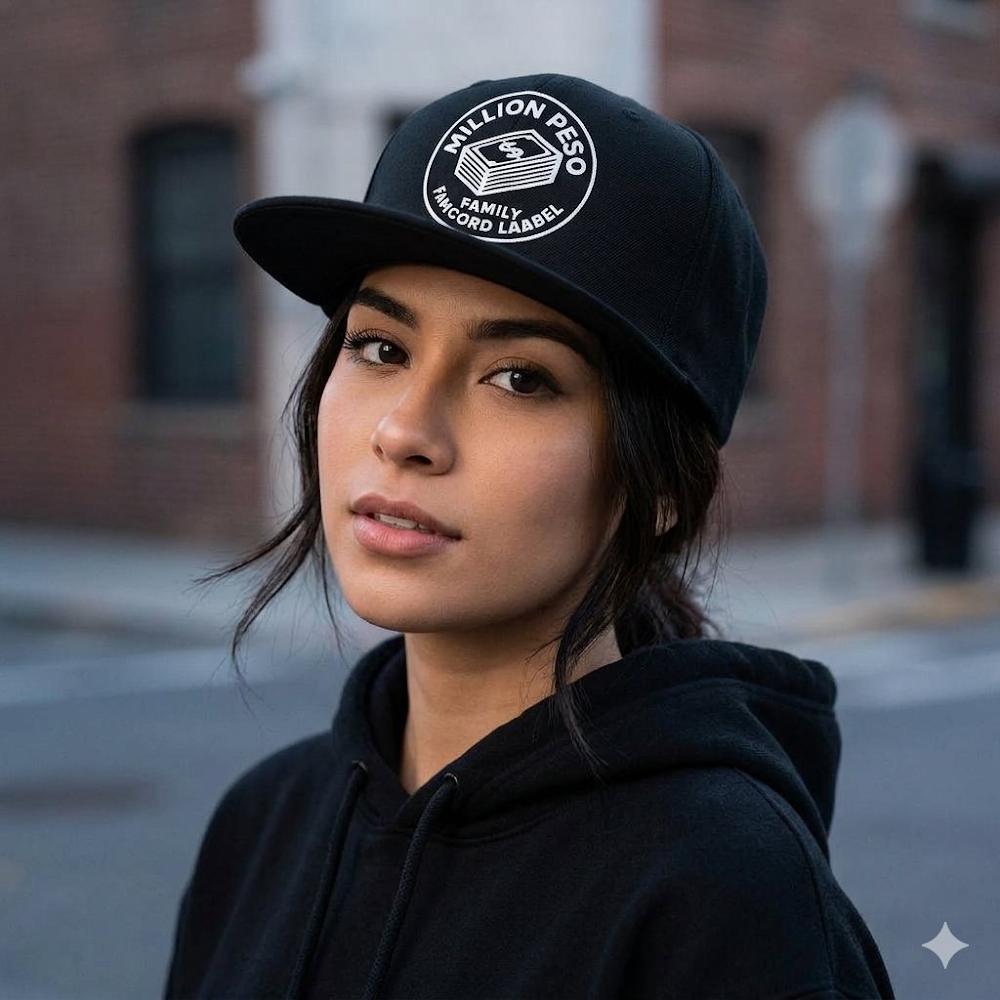MILLION PESO “Record Label” Heavyweight Streetwear Hoodie — Black