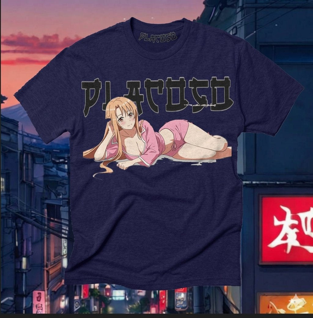 PLACOSO “Cyber Waifu” Retro Japan Graphic Tee — White