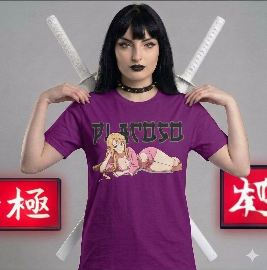 PLACOSO “Cyber Waifu” Retro Japan Graphic Tee — White