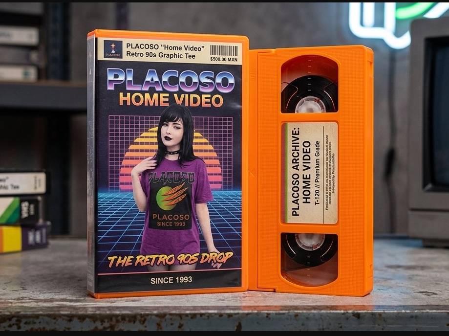 PLACOSO "Home Video" Retro 90s Graphic Tee