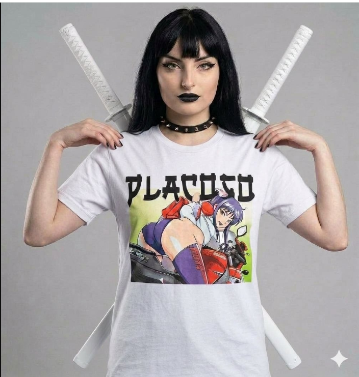 PLACOSO “Bounty Hunter” Retro Japan Graphic Tee — White