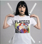 PLACOSO “Bounty Hunter” Retro Japan Graphic Tee — White