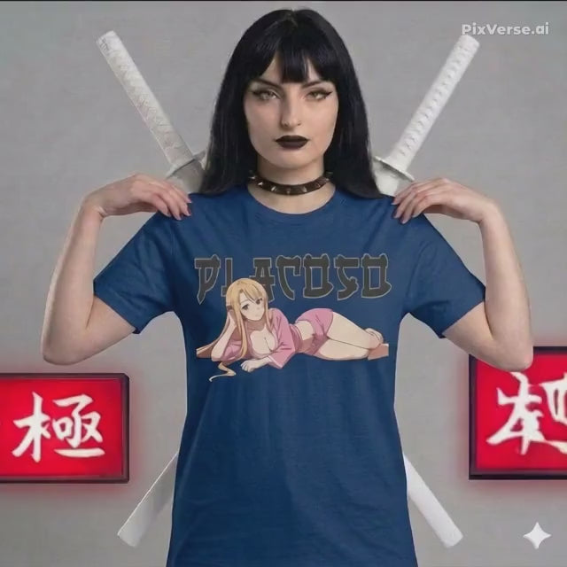 PLACOSO “Cyber Waifu” Retro Japan Graphic Tee — White